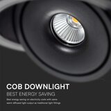  LED ugradna spot svetiljka LED/20W/230V 3000/4000/6400K prečnik 16,5 cm crna | Eponuda.com