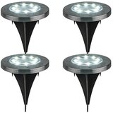 BAUHAUS Set solarnih svjetiljki (4 Kom., LED, Trajanje osvjetljenja: 6 h - 8 h, Srebrne boje) Cijene