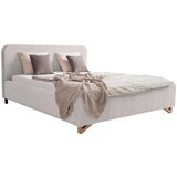 MID.YOU OBLAZINJENA POSTELJA 180 cm x 200 cm , les, umetna masa, tekstil, leseni material biserna | Shoptok.si