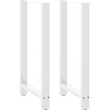  Noge za barski stol Bijele 2 kom 60 x (110-111) cm Čelične | shoptok.hr