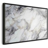  Slika - Elegant marble – stone structures in neutral colours 120x80 U crnom drvenom okviru | shoptok.hr