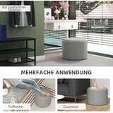  Tapecirani stolac lan skriveni prostor za odlaganje dvostrani poklopac 5 6 cm x 56 cm x 42 cm siva + prirodna boja | shoptok.hr