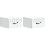 Noćni ormarić za montažu na zid 2 pcs Bijela 34,5 x 33 x 20 cm | Eponuda.com