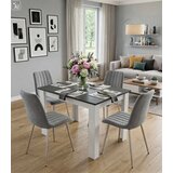 Lava stolica - svijetlosivi baršun / kromirane noge x 1 | shoptok.hr