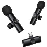 Bežični mikrofon Type C Borofone Winner Lavalier crni - 2 komada | Shoptok.si