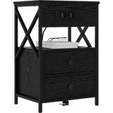  Noćni ormar 2 pcs Crni hrast 40 x 31 x 60 cm Konstruirano drvo | Eponuda.com