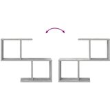 Polica na zidu Betonska siva 60 x 12 x 50,5 cm | shoptok.hr