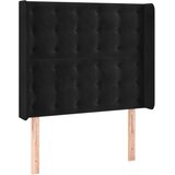  LED uzglavlje crno 83x16x118/128 cm baršunasto | Shoptok.si