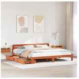 vidaXL Okvir kreveta bez madraca voštano smeđi 200x200 cm od borovine | shoptok.hr