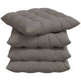  Jastučići za sjedenje 4 pcs Sivo-smeđa 40 x 40 x 6 cm tkanina | Eponuda.ba
