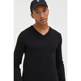 Hugo Volnen pulover moški, črna barva