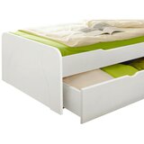 MID.YOU Postelja S Predalom Erna, 90x200, Bor, Masivno, Bela | Shoptok.si