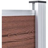 vidaXL Vrtna ograja WPC 353x106 cm rjava | Shoptok.si