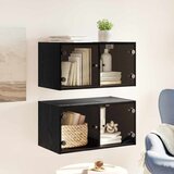  Zidni ormari 2 pcs Crni hrast 68 x 37 x 35 cm Konstruirano drvo | shoptok.hr