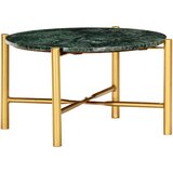 vidaXL Klubska mizica zelena 60x60x35 cm kamen z marmorno teksturo | Shoptok.si