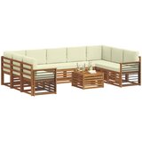  Set vanjskih sofa 10 kom. Prirodna i krem | shoptok.hr