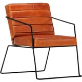 vidaXL Naslanjač rumenorjav iz pravega usnja | Shoptok.si