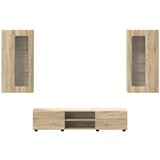  Set TV komoda Zidne FLORIN 3 pcs Sonoma hrast Konstruirano drvo | shoptok.hr