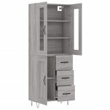  Visoka komoda siva sonome 69,5x34x180 cm od konstruiranog drva | shoptok.hr