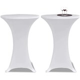vidaXL navlaka za stol za stajanje Ø 60 cm bijela rastezljiva 4 kom | shoptok.hr