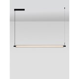 Nova Luce Mat črna aluminijasta LED zatemnitvena viseča svetilka s steklenim senčilom Glovia – | Shoptok.si
