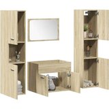 vidaXL 4-dijelni set kupaonskog namještaja boja hrasta sonome drveni | shoptok.hr