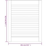  Vrata za omarico z letvicami 4 kosi 61,5x49,4 cm trdna borovina, (21412867) | Shoptok.si