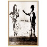  Plakat - Naughty Children 21x30 Zlatni okvir | shoptok.hr