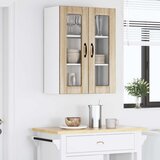  Zidni stakleni ormarić Lucca Hrast sonoma 60 x 31 x 80 cm | shoptok.hr