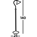 Lesnina XXXL Searchlight EU9122AB - Podna lampa STAB 1xE27/60W/230V | Eponuda.com