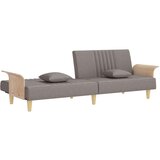  Raztegljiv kavč z naslonjali za roke taupe blago, (20698346) | Shoptok.si
