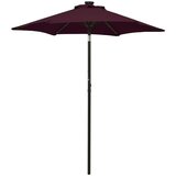 vidaXL Suncobran s LED svjetlima bordo 200 x 211 cm aluminijski | shoptok.hr