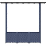 Povišeni krevet s mrežom i krovom Sivi 162,5 x 40 x 138 cm PP | shoptok.hr