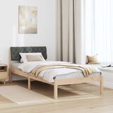  Okvir kreveta smeđe i tamnosivo 90 x 190 cm Masivna borovina | shoptok.hr