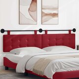  Držeće uzglavlje Zidne Vinska crvena 210 x 55 x 5 cm Lažna koža - boja crnog vina 200 cm bez LED | shoptok.hr