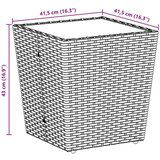  3-delni vrtnarski bistro set s blazinami sivo poli ratan, (22015405) | Shoptok.si