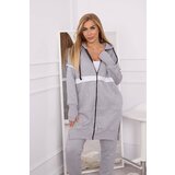 Kesi Insulated set with a long sweatshirt in gray color Cijene