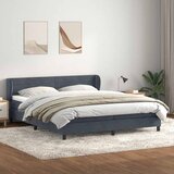 vidaXL Box Spring postelja z vzmetnicami Temno siva 180x210 cm žamet | Shoptok.si