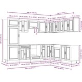  komplet kuhinjskih omaric Porto siva, 14kos | Shoptok.si