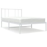  Metalni okvir za krevet s uzglavljem bijeli 90x200 cm | Eponuda.com