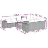  11-dijelni set vrtnih sofa od poliratana s jastucima crni | shoptok.hr