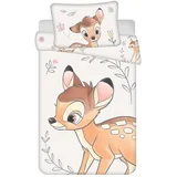 Jerry Fabrics Bombažna otroška posteljnina za otroško posteljico 100x135 cm Bambi "Beige" –