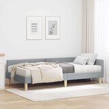  Kotni okvir postelje z matrico 2 pcs Svetlo siva blago, (5000123546) | Shoptok.si