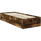  Okvir za krevet s ladicama Dimljeni hrast 75 x 190 cm | shoptok.hr