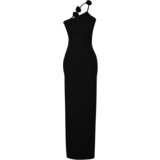 Trendyol limited edition black fitted evening long evening dress Cene