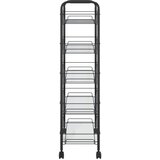  Kuhinjska kolica s 5 razina crna 46 x 26 x 105 cm željezna | shoptok.hr
