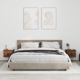 vidaXL Stenska nočna omarica 2 kosa rjavi hrast 41,5x36x28 cm Cene
