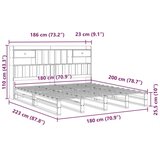  Knjižna postelja brez vzmetnice bela 180x200 cm trdna borovina | Shoptok.si