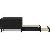  Dnevni krevet na razvlačenje s ladicama crni 100x200 cm baršun | shoptok.hr