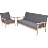  2-dijelna garnitura od tkanine tamnosiva | shoptok.hr